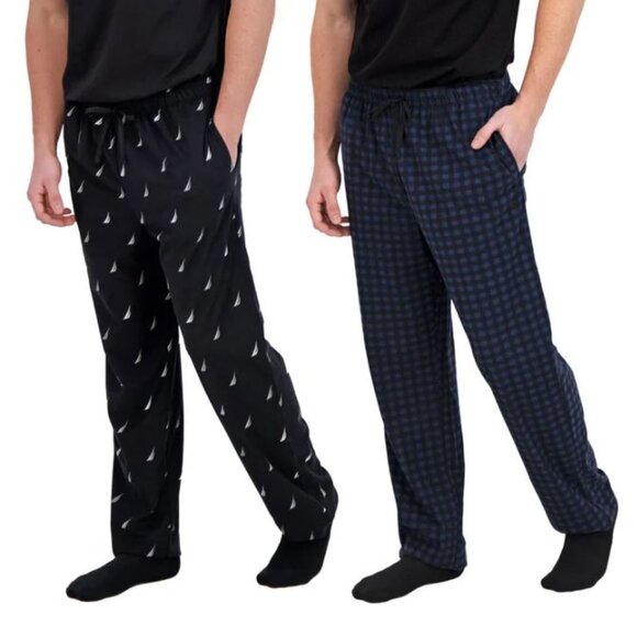 Nautica Men’s Soft Fleece Classic Fit Pajama Lounge Pants 2 pack Size 2XL - Picture 2 of 4